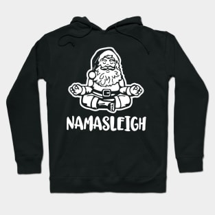 Christmas 2021 Gift Ideas Funny Namaste Santa Christmas Hoodie